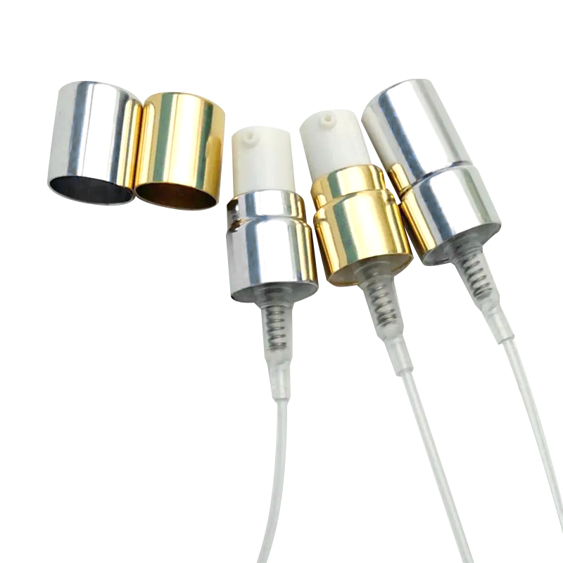 12/410 Pompe à crème de lotion en aluminium pour 5 ml de bouteille en verre